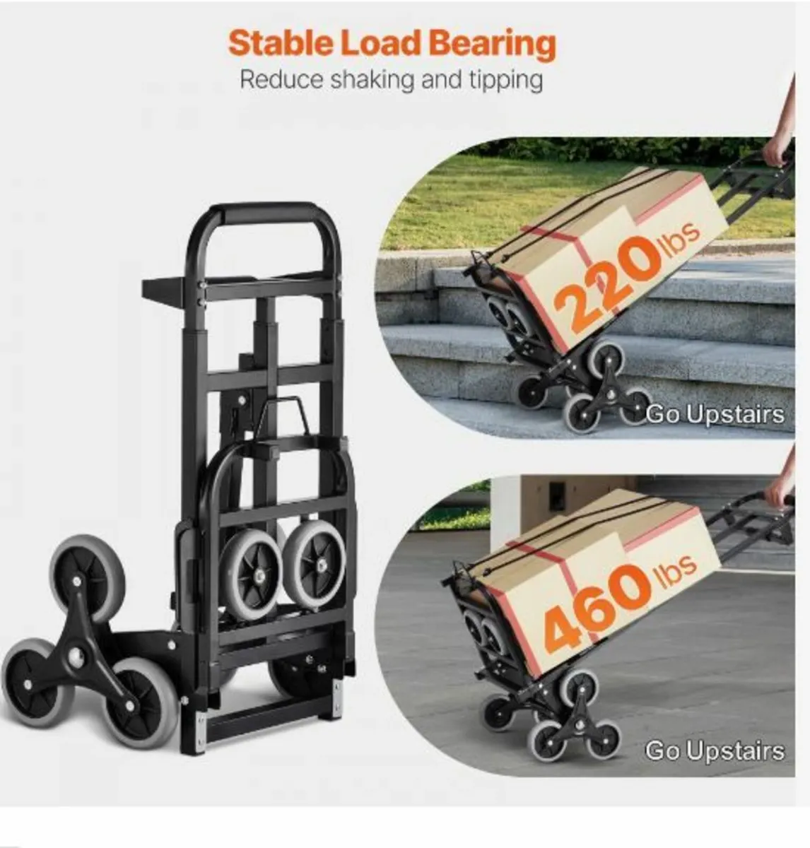 Stair Climbing Cart, 460 lbs Capacity - Image 4