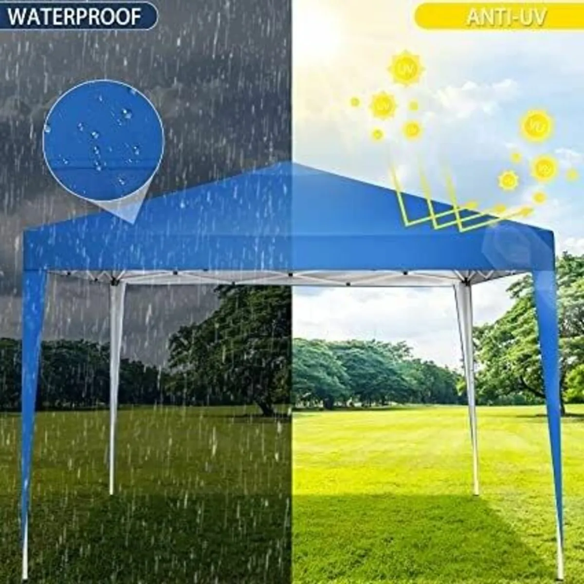Gazebo 3 x 3 m Waterproof with UV Protection - Image 4