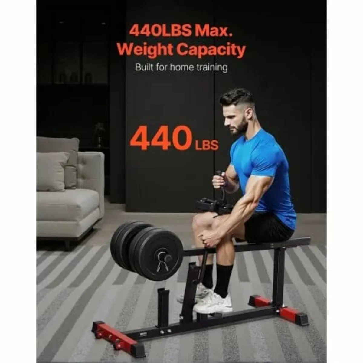 Seated Calf Machine, 440 LBS Capacity Calf Raise M - Image 3