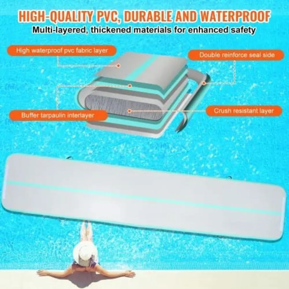 3.1 m Air Track Inflatable Training Tumbling Gymna - Image 2