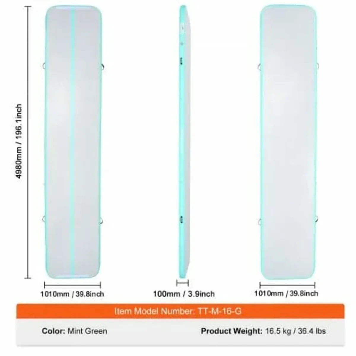 3.1 m Air Track Inflatable Training Tumbling Gymna - Image 4