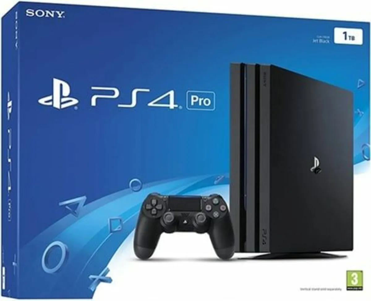 PS4 Pro 1000 GB + 2 Gamepads - Image 1