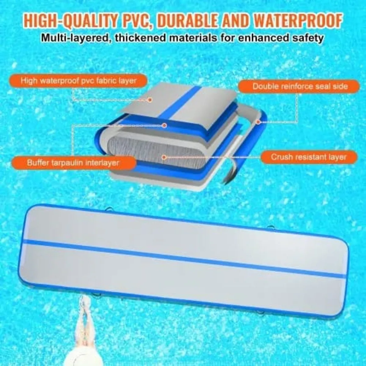 4M Gymnastics Air Mat, 4 inch Thickness Inflatable - Image 2