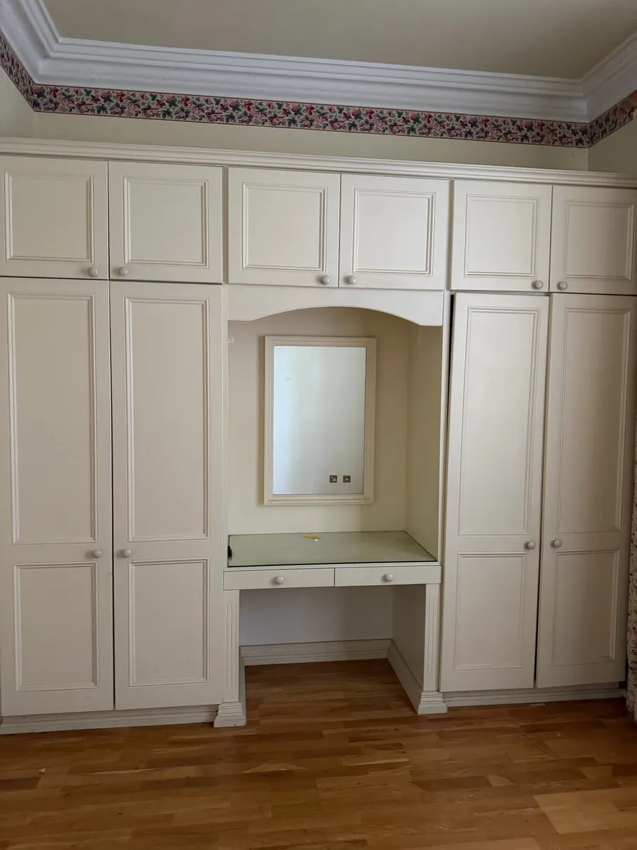 White wardrobe with vanity unit - Image 1