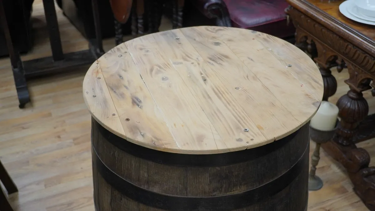 Rustic Barrel Bistro Table - Image 2