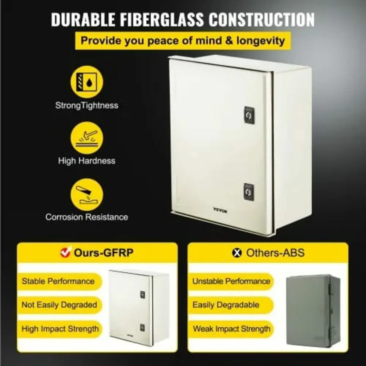 NEMA Fiberglass Enclosure, 40x30x20 cm NEMA 4X Fib - Image 2