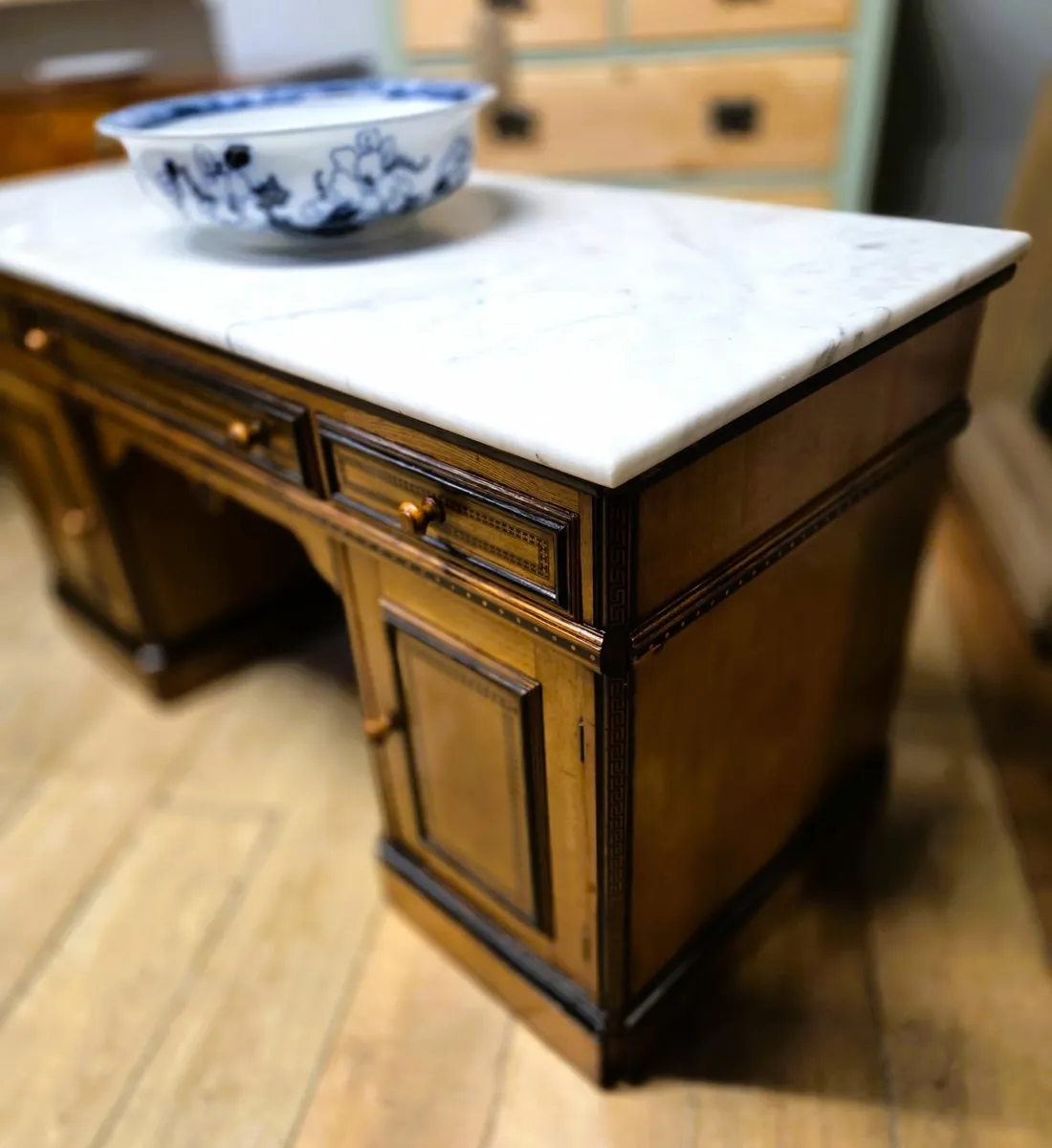 Victorian Ash & Marble Washstand- Circa 1890 - Image 3