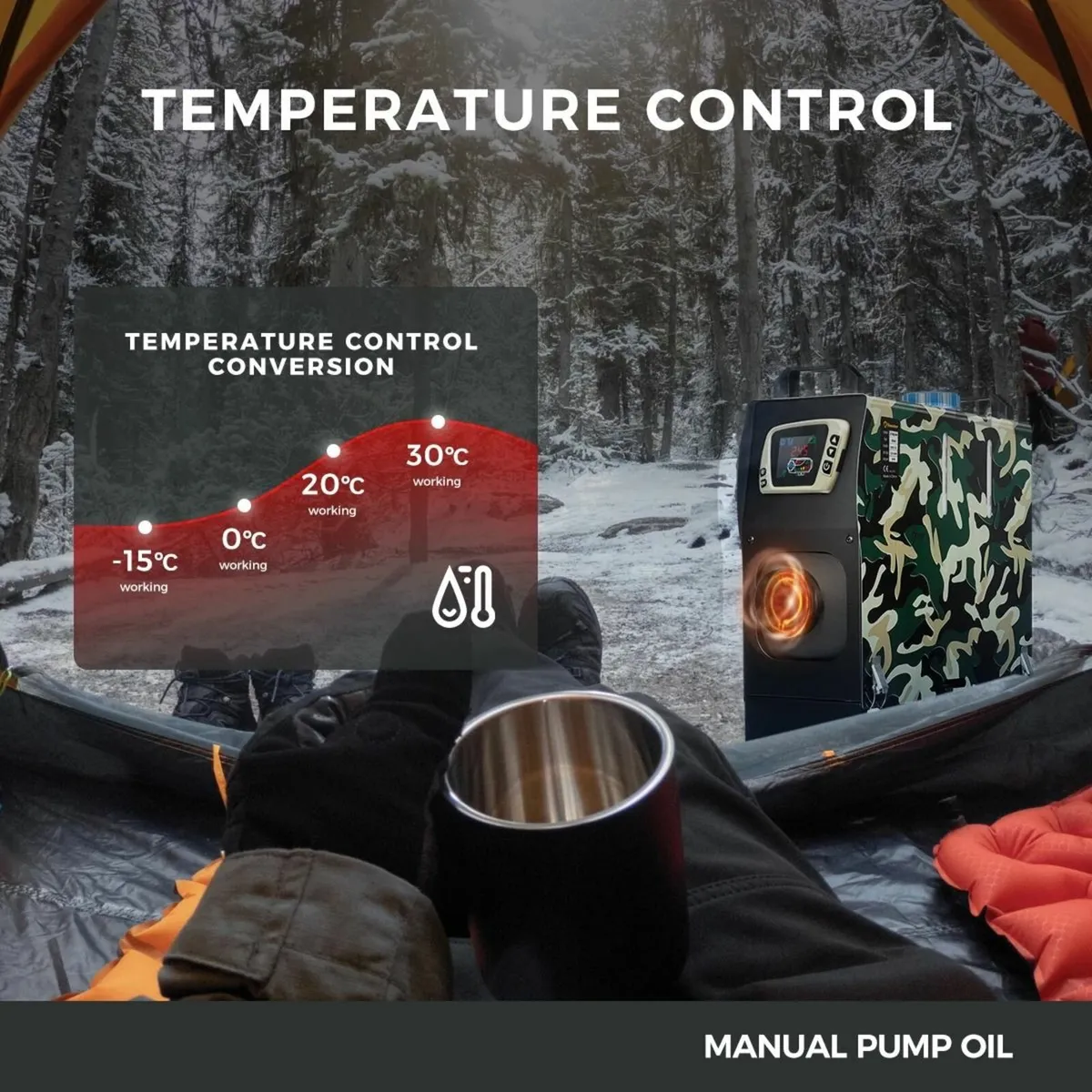 Diesel Heater 5W/8KW 12V Air Heater with Remote - Image 3