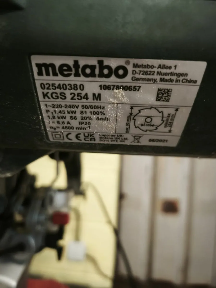 Metabo 10" Mitre Saw - Image 2