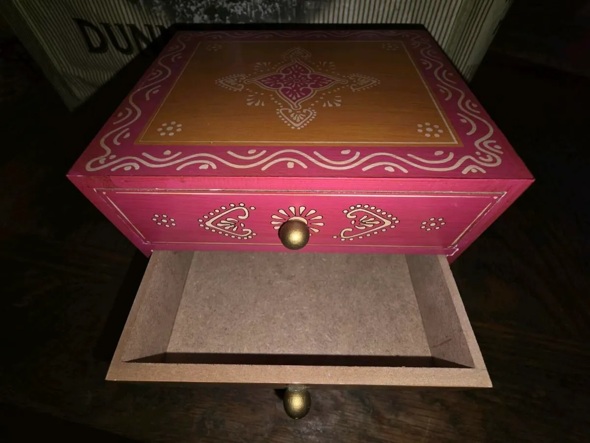 NEW COLOURFUL 3 DRAW , Hand Made Jewellery Box ! - Image 2