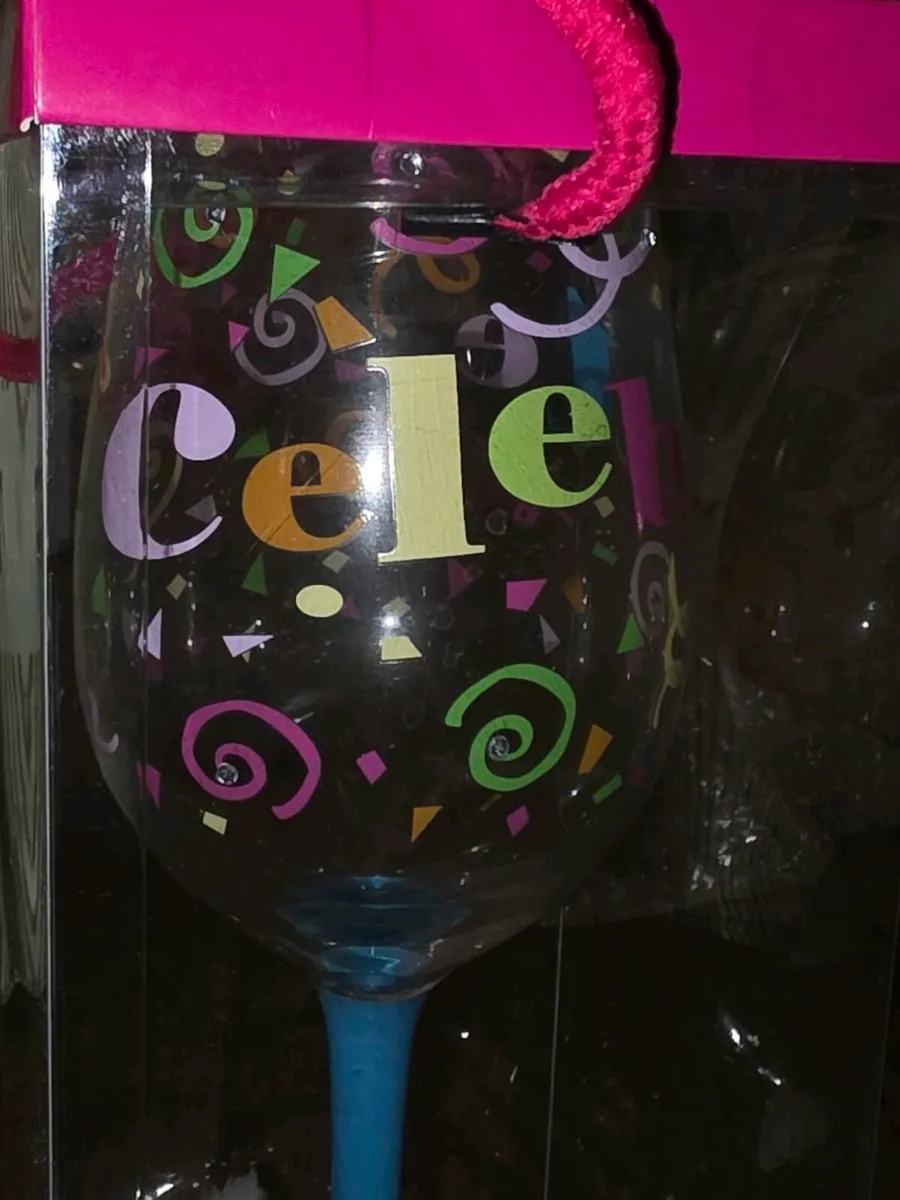 COLOURFUL CELEBRATION, New Ornate Huge Wine Glass - Image 3