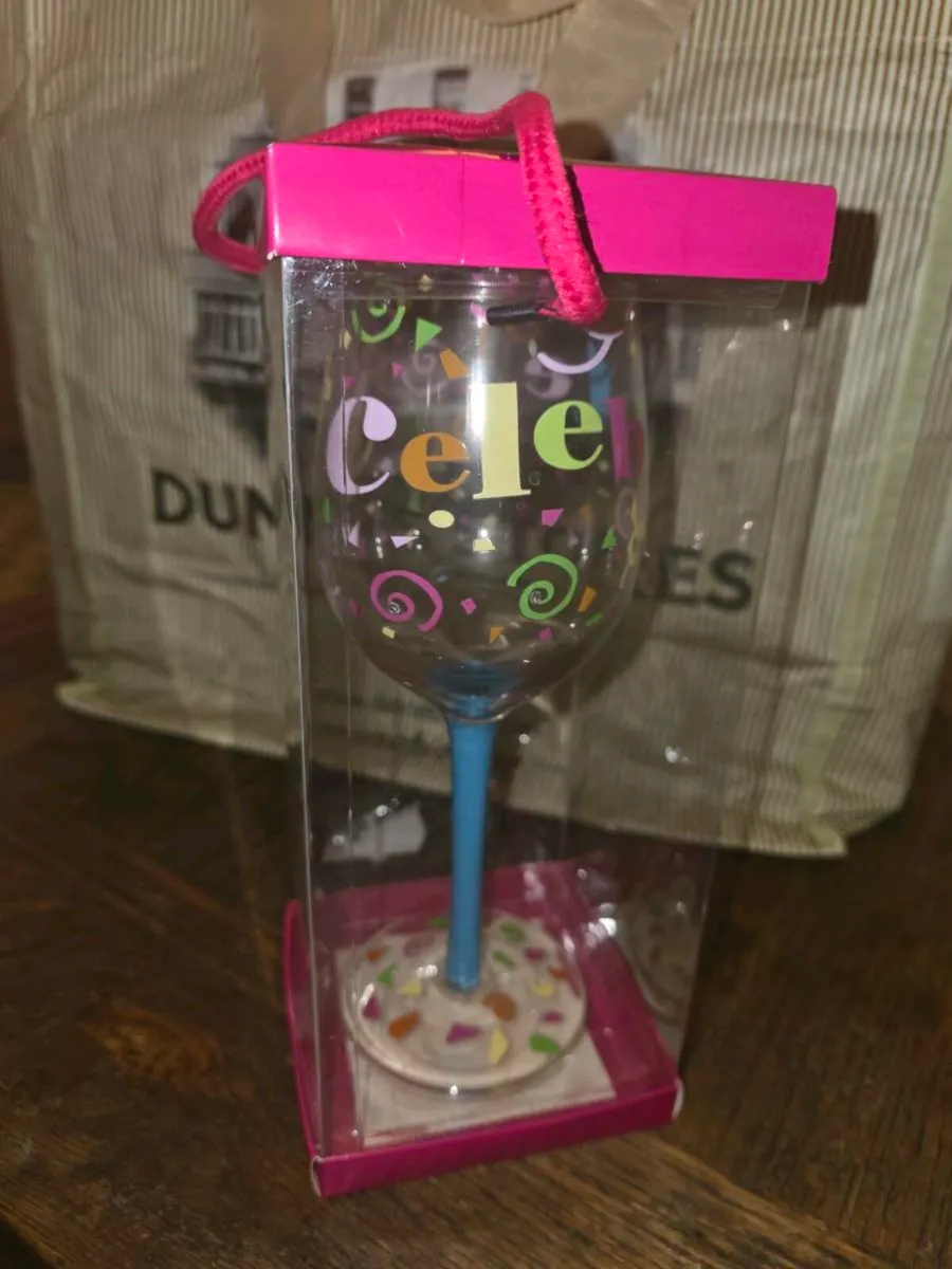 COLOURFUL CELEBRATION, New Ornate Huge Wine Glass - Image 1