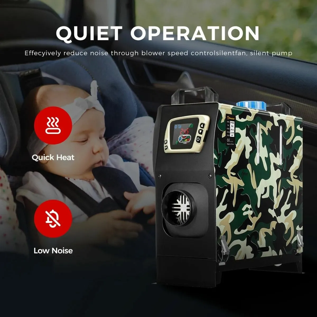 Diesel Heater 3/8KW 12V with LCD Panel & Remote - Image 4