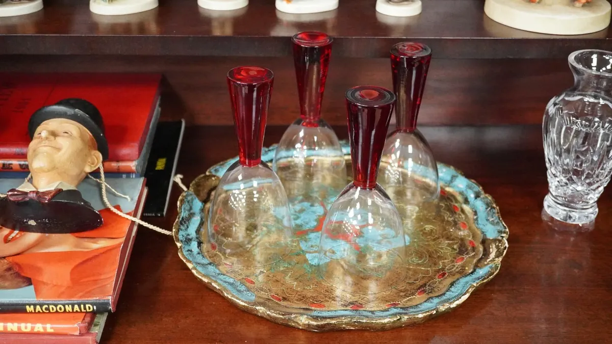 Vintage Artland Prescott Ruby Wine Glasses - Image 1