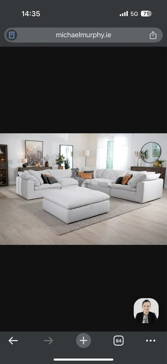 Large Meadows and Byrne couch - Image 4