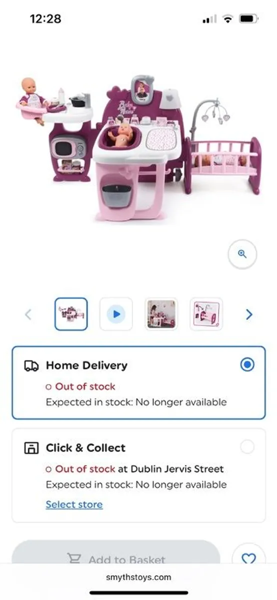 Smoby Baby Nurse Baby Doll Nursery Playset - Image 1