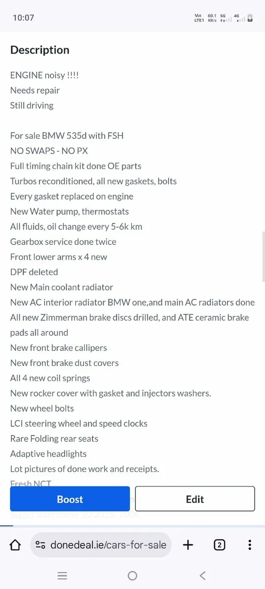 Bmw 535d ..engine problem - Image 1