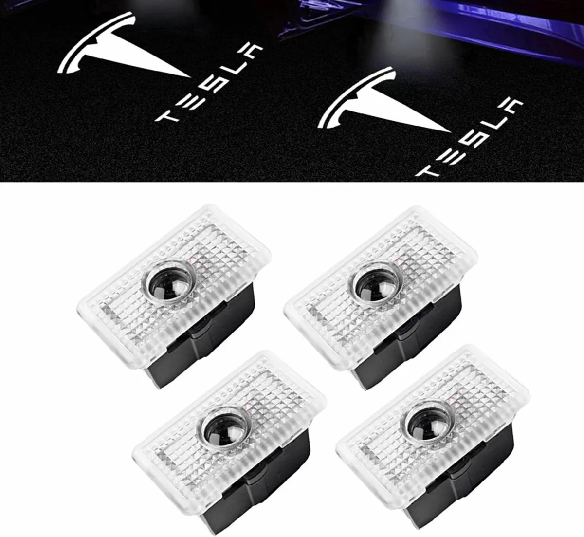 TESLA Car Door LED Logo Projector Light Compatible