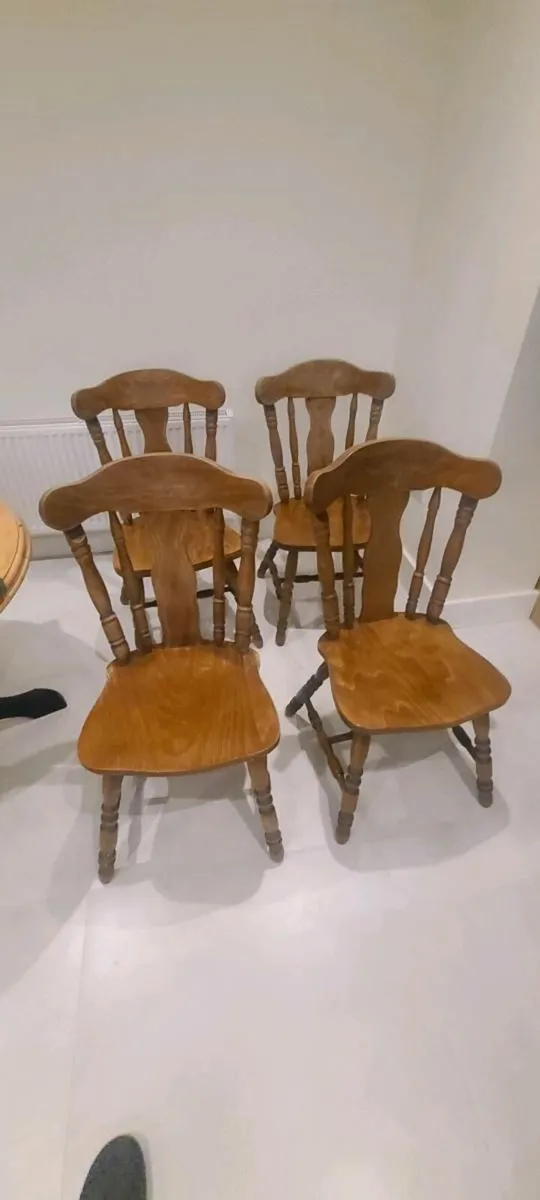 4 Kitchen wooden chairs - Image 3