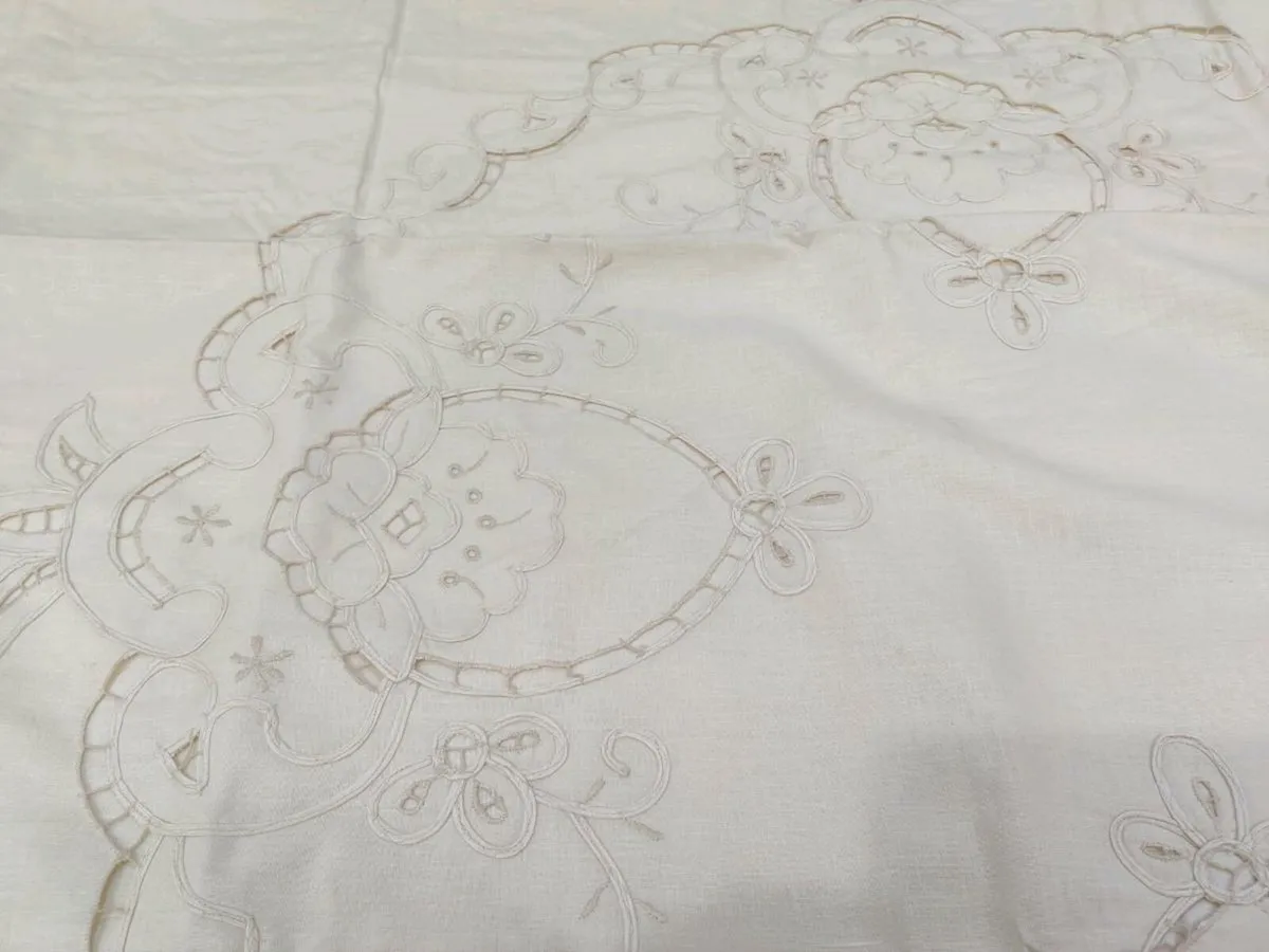 EMBROIDERY SINGLE WHITE, Duvet Cover 100% Cotton ! - Image 1