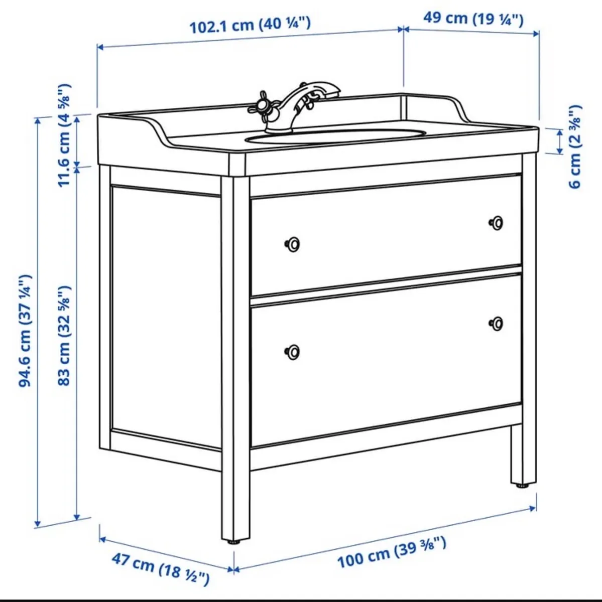 IKEA Bathroom Vanity Unit - Image 3