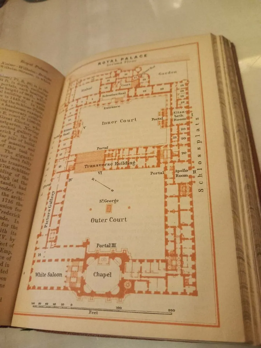 1905 antique Baedeker's Berlin travel bk, freepost - Image 4
