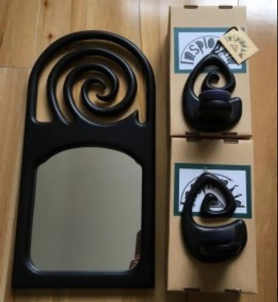 Mirror & 2 Matching Sconces - Image 1