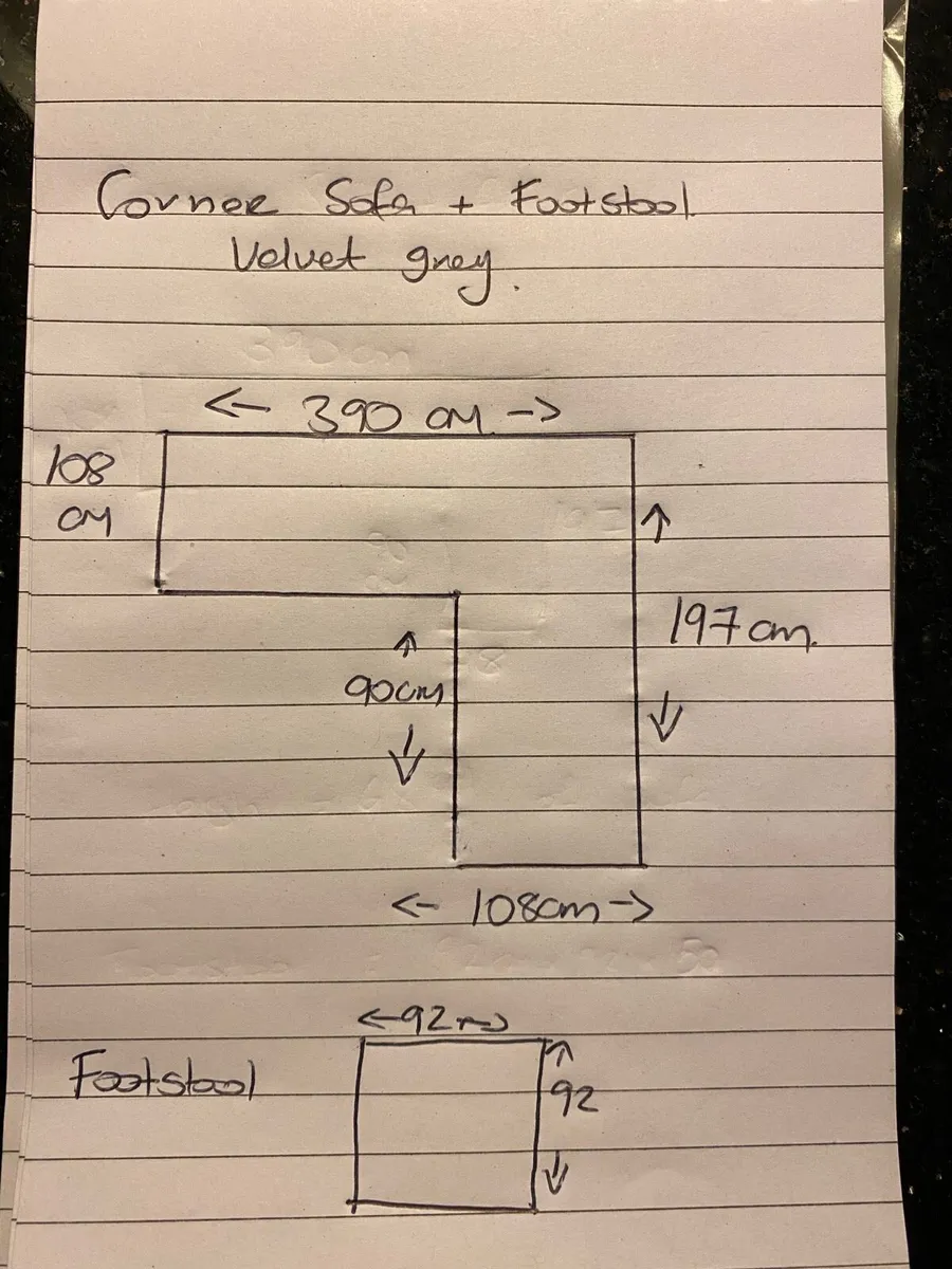 Corner Sofa & Footstool - Image 1