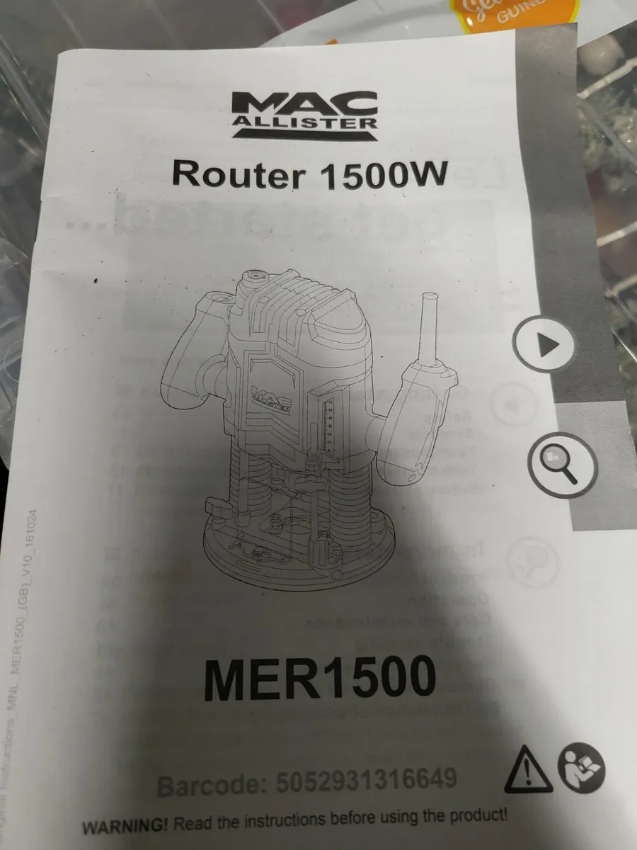 Mcallister 1500w router and 2 bit sets - Image 4
