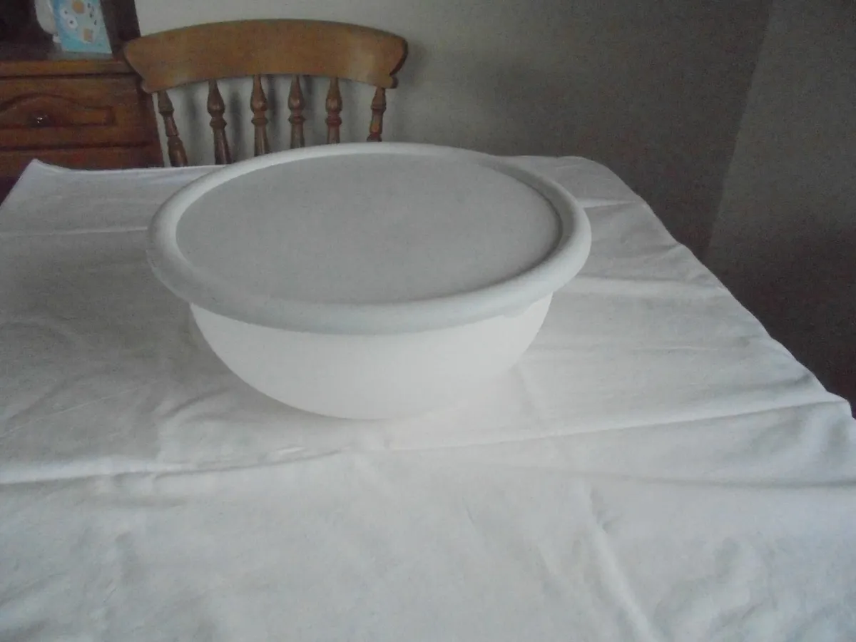 White Plastic Bowls x 4 for Sale - Image 3