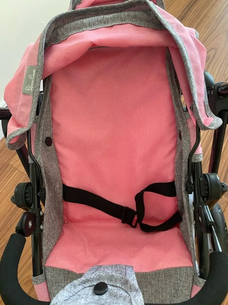 Girls Pink SilverCross Dolls Buggy - Image 4