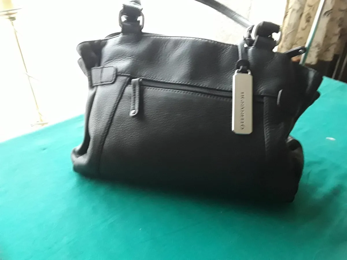 Brand new ladies black leather designer handbag - Image 1