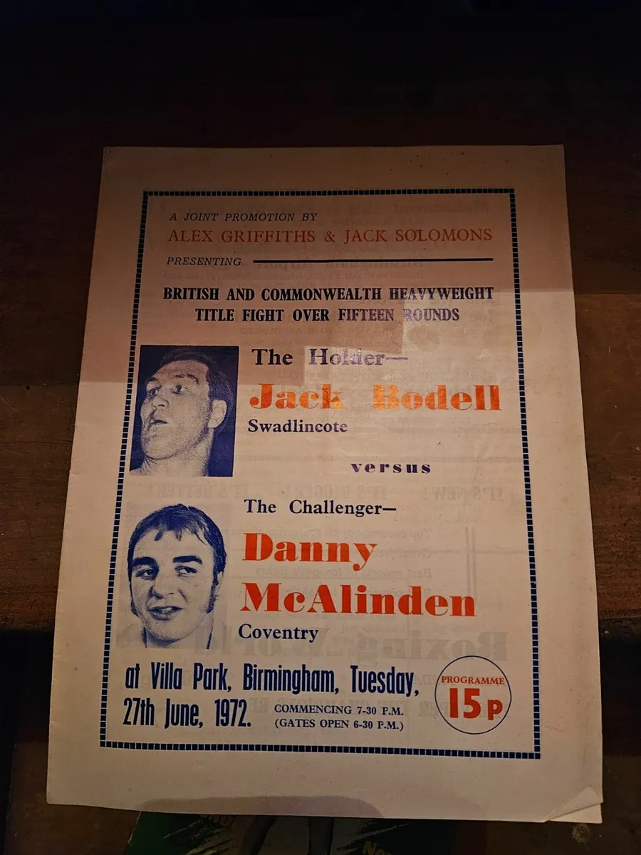 Vintage Boxing Programme