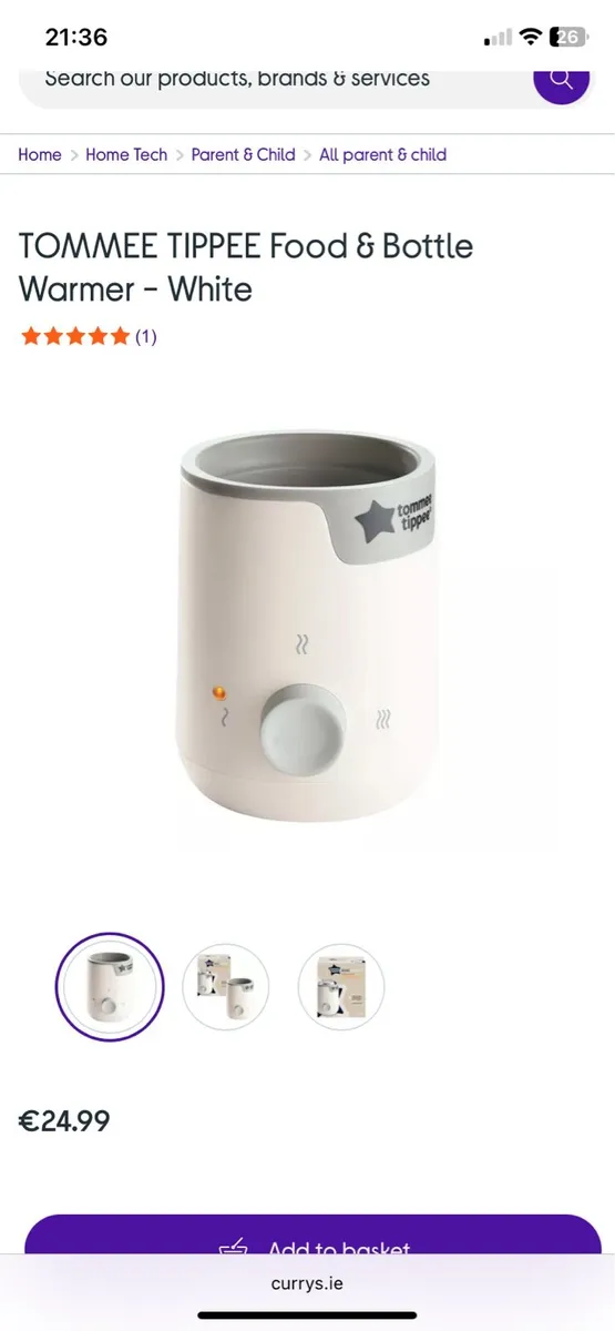 Timer tippee steriliser and bottle warmer - Image 1