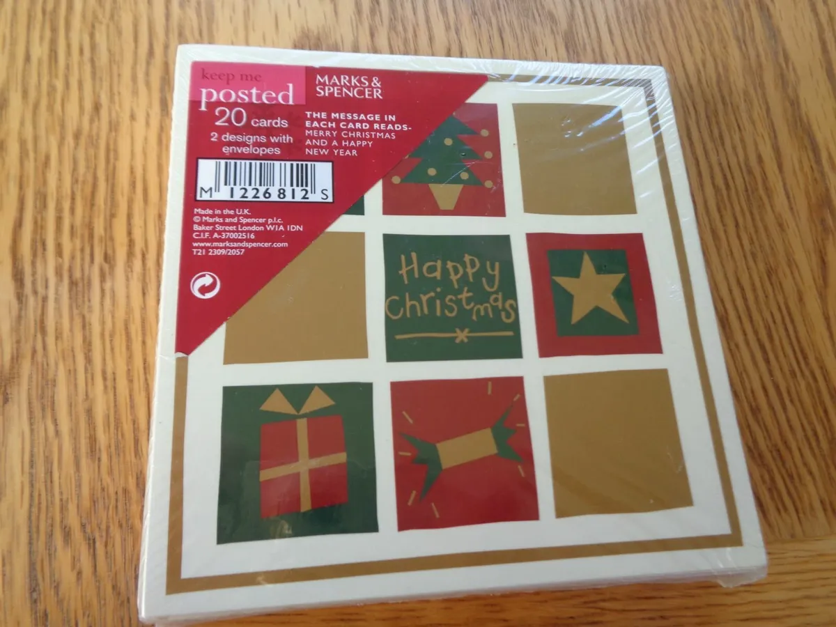 M&S Christmas Cards x 20 for Sale - Image 2