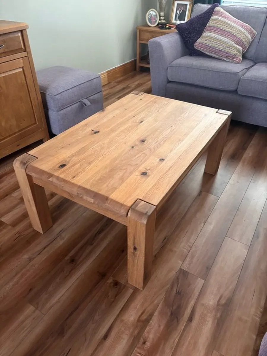 Solid Oak Coffee Table - Image 1
