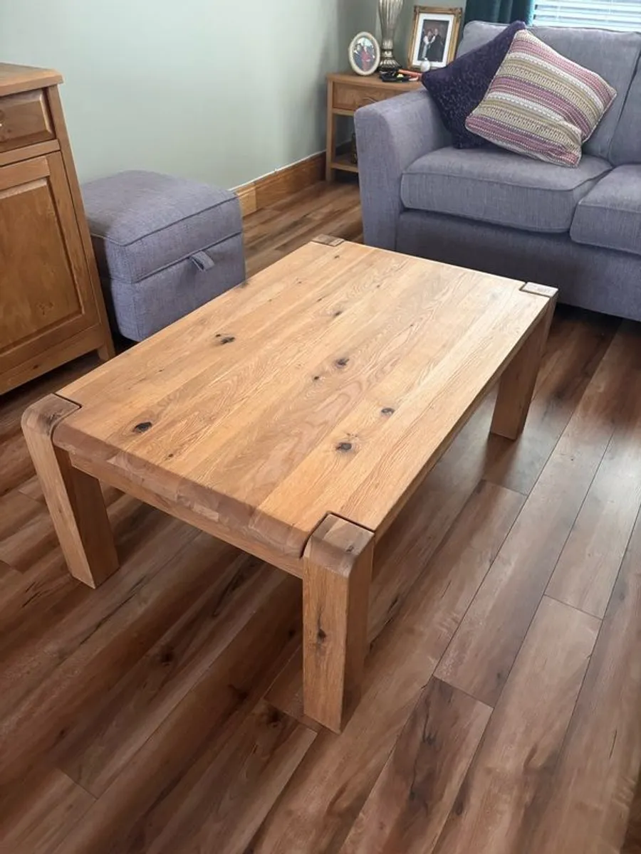 Solid Oak Coffee Table - Image 2