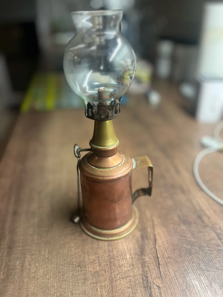 Antique French Pigeon Lamp - Image 1