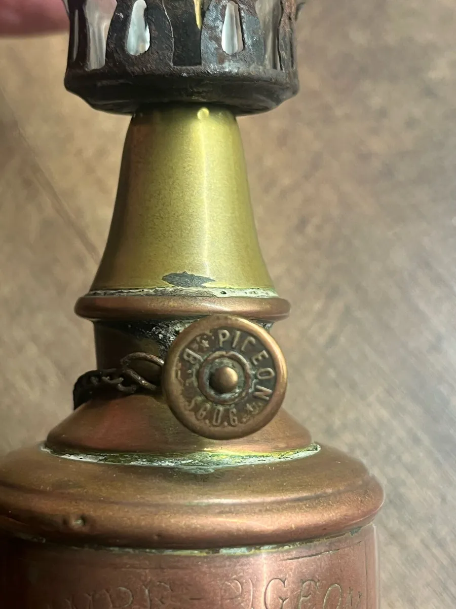 Antique French Pigeon Lamp - Image 3