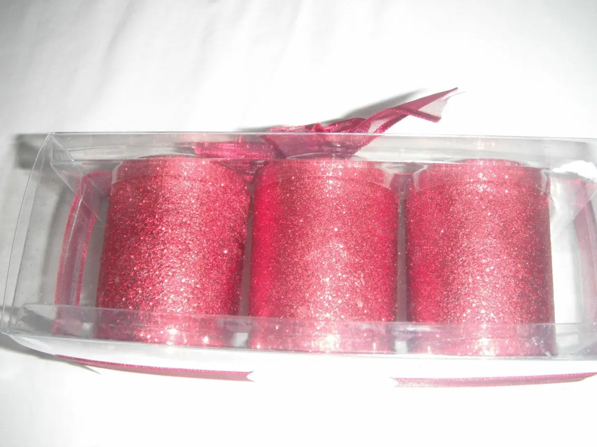 Set of Red Candles in Holders for Sale - Image 3