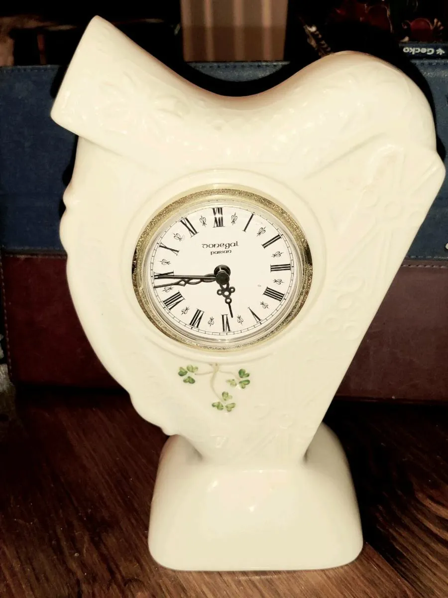 DONEGAL PARIAN CHINA, Large Harp Mantle Clock ! - Image 4