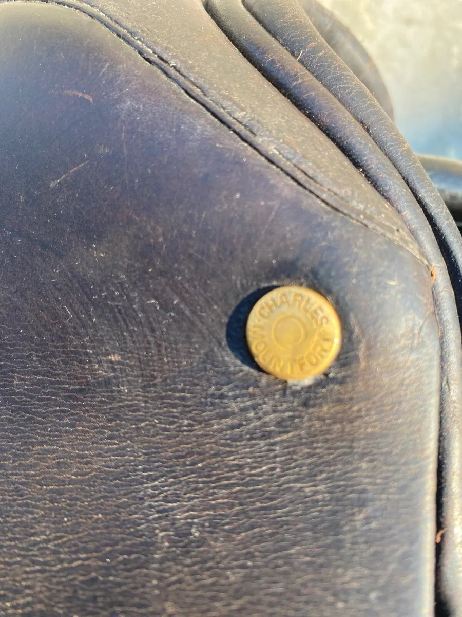 17” brown Leather saddle Charles mountford - Image 1