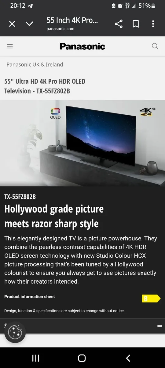 Tv Panasonic Tx55fz802b - Image 2