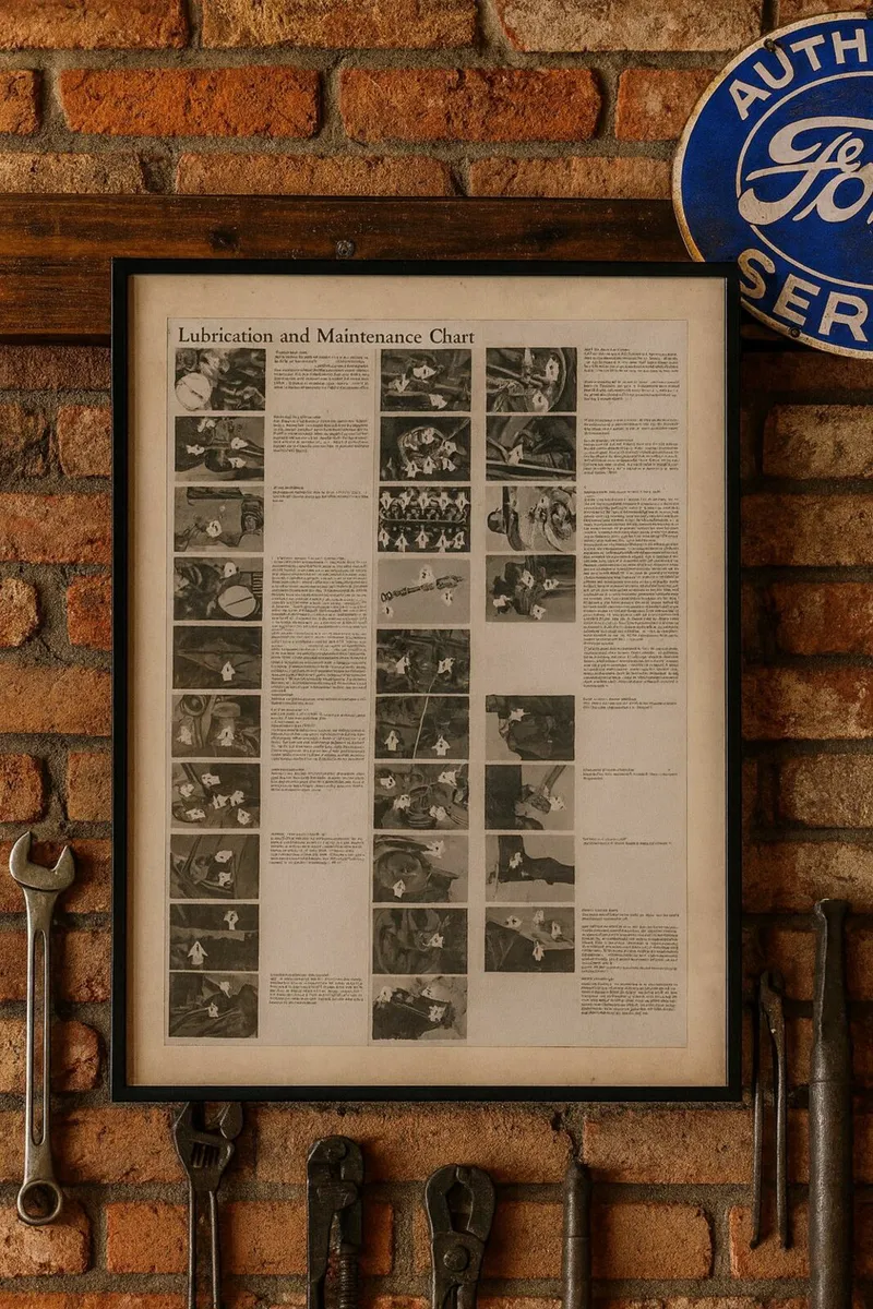 antique vintage FORD CAR SERVICE BOOK 1969  garage - Image 1