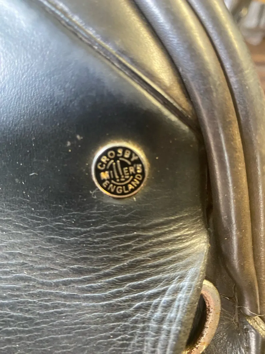 16.5 Crosby black Leather saddle - Image 2