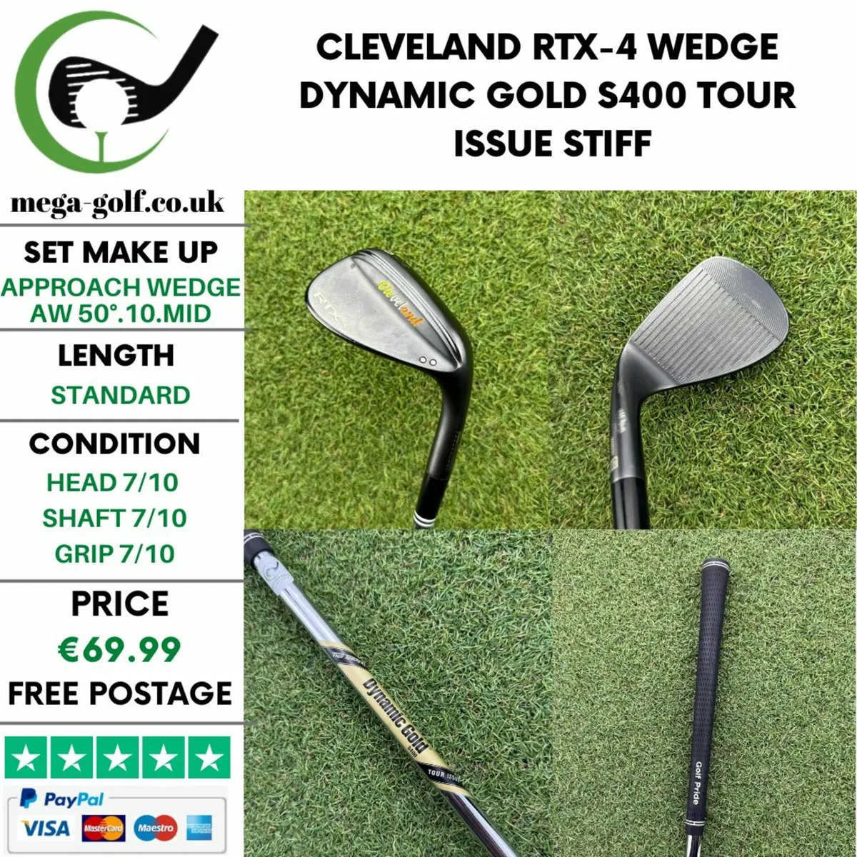 Cleveland RTX-4 Wedge Aw 50°.10.Mid / Stiff - Image 1