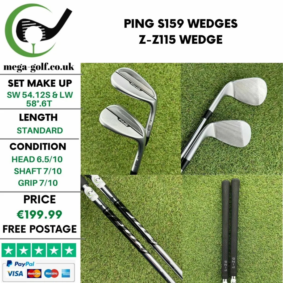 Ping S159 Wedges Sw 54°.12S & Lw 58°.6T / Wedge - Image 1