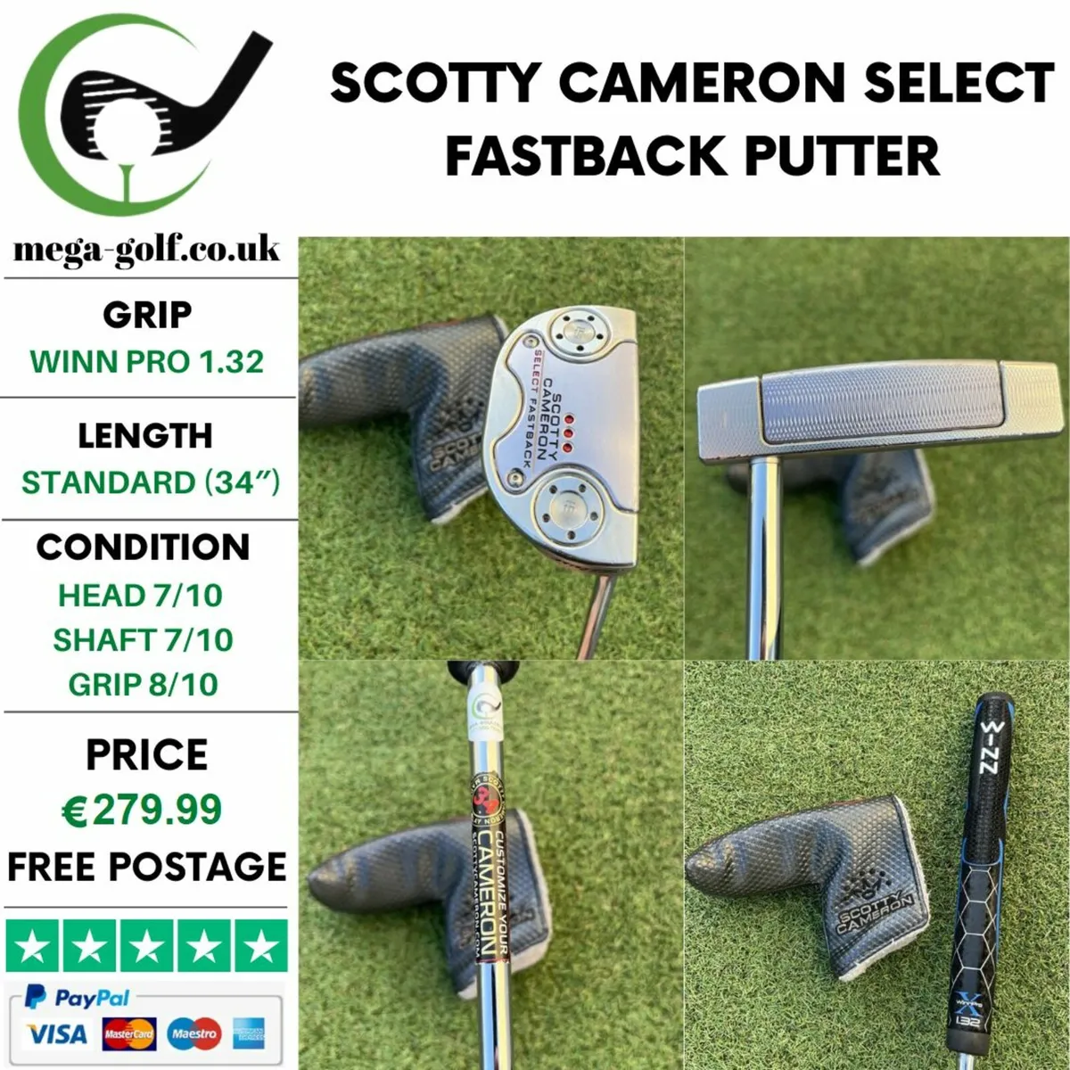 Scotty Cameron Select Fastback Putter / 34″ - Image 1