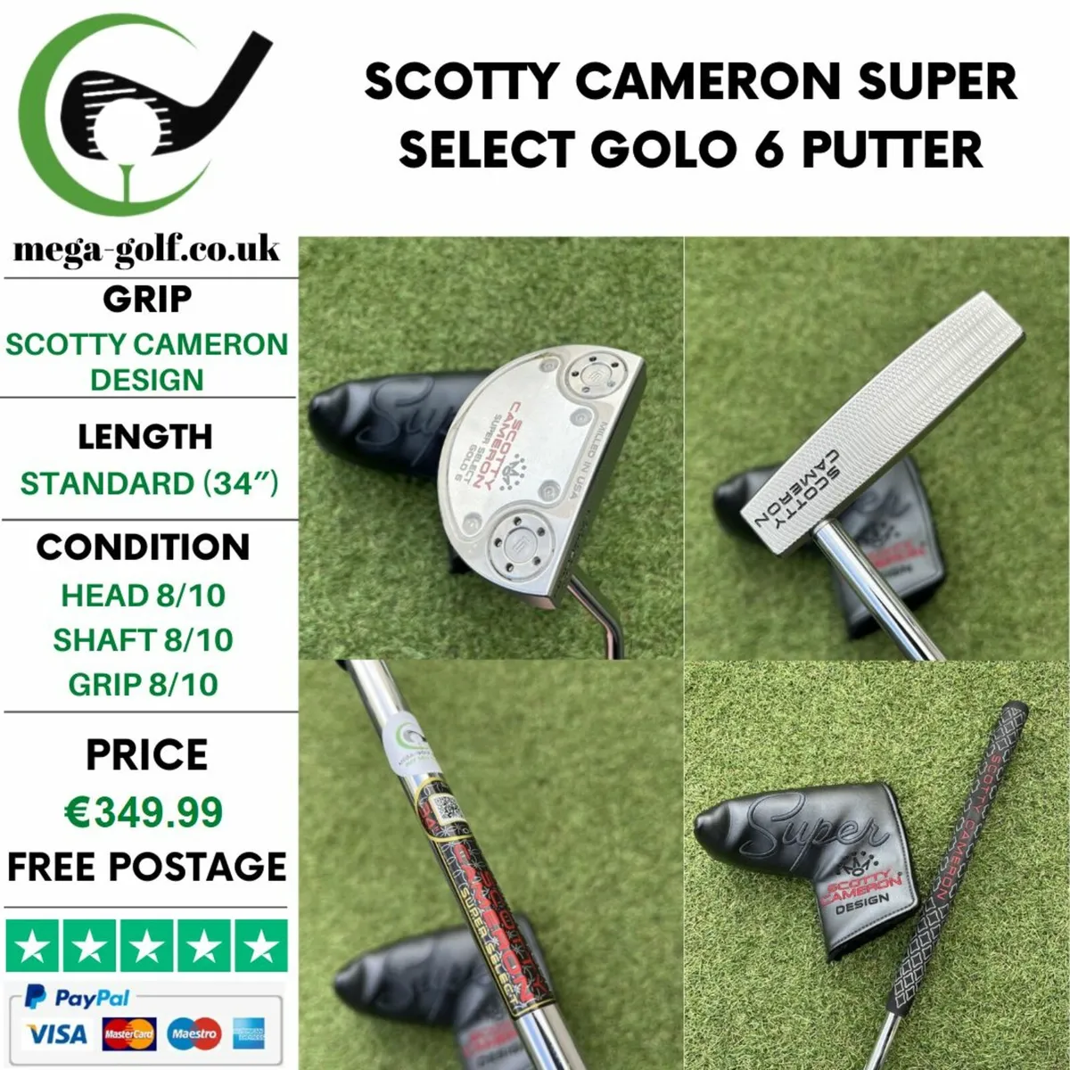 Scotty Cameron Super Select Golo 6 Putter / 34″ - Image 1