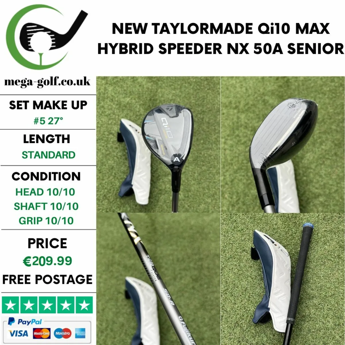 New Taylormade Qi10 Max Hybrid / #5 27° / Senior - Image 1